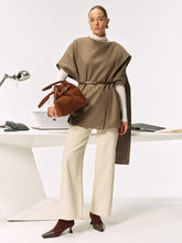 Belted Long Cloak Top